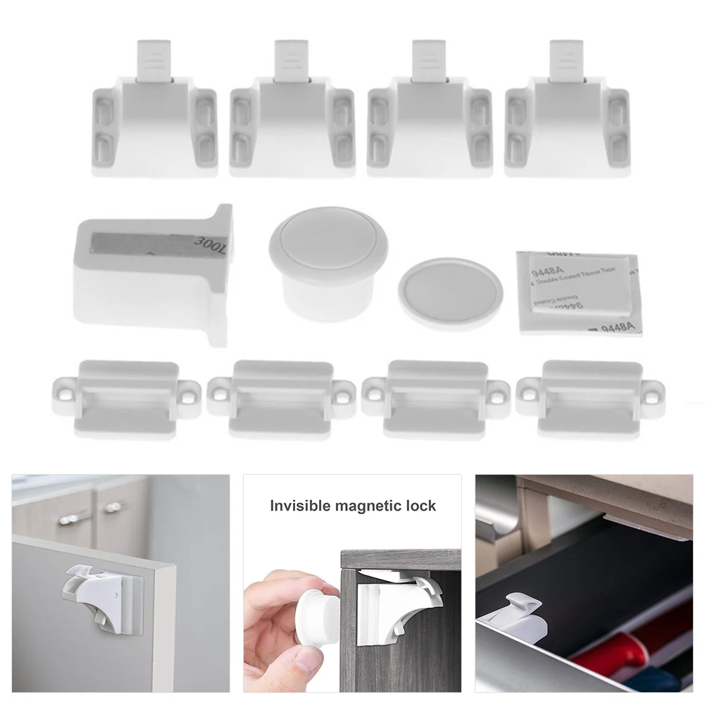 

Child Safety Magnetic Locks Without Piercing Durable For Cupboard Cabinets Drawers YJS Dropship