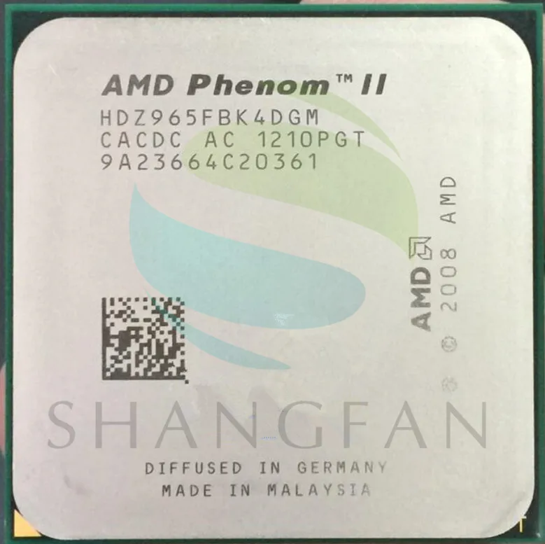 AMD Phenom X4 965 3,4 ГГц четырехъядерный процессор X4 965 HDZ965FBK4DGM 125 Вт Разъем AM3 938pin