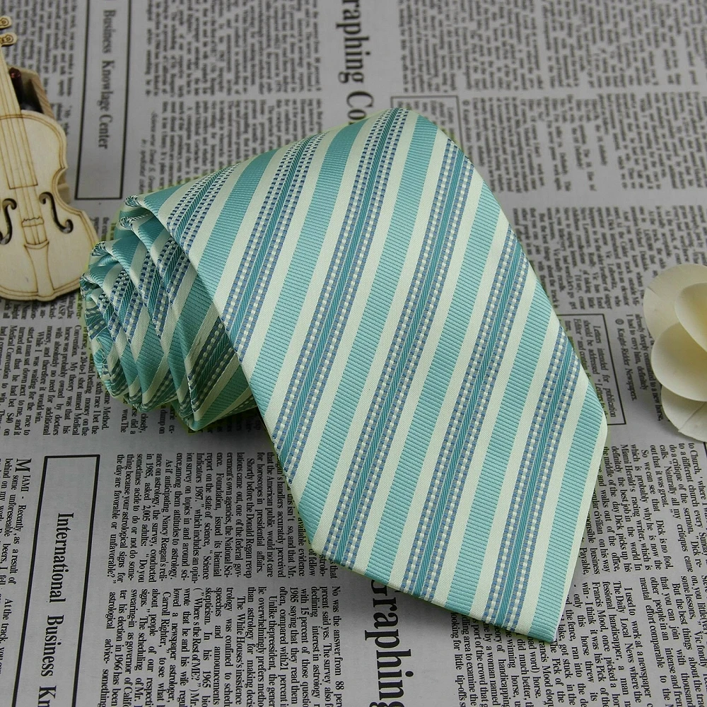 Light Blue Stripe 100% Silk Jacquard Classic Woven Groom Man's Tie Necktie BP98 Light Blue Stripe 100% Silk Jacquard Classic Woven Groom Man's Tie Necktie BP98