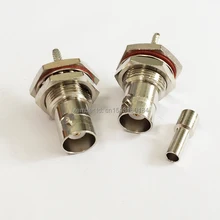 1 шт. байонетное гнездо Гайка RF коаксиальный преобразователь коннектор обжимной RG316 RG174 LMR100 прямой, никелированный Новинка