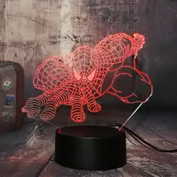 Новые классные Marvel Super Hero Venom Человек-паук светодиодный 3d-ночник usb настольная лампа Рождественские украшения для дома фестиваль Подарки