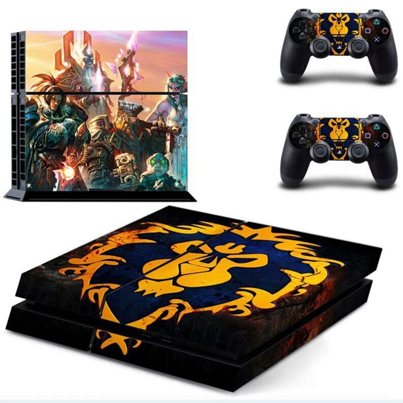 Warcraft стиль кожи Наклейка Обложка для Playstation 4 PS4 консоли и Обложка наклейки 2 контроллеров
