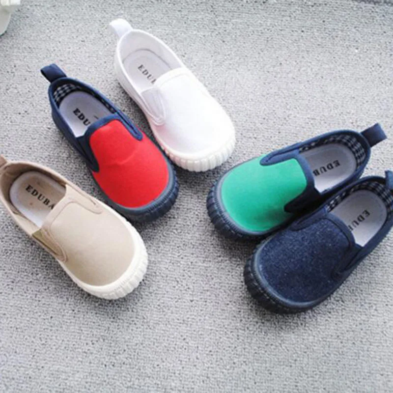 

Boys' Girls' Children Breathable Comfortable Single Shoes Loafers,Mixed Color Round Toe Loafers Canvas Soft Bottom Slip-on