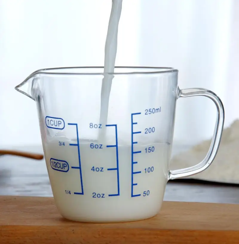 Lecook 250ml Borosilicate Glass Measuring Cup 2side With 25ml Intervals Scale New Kitchen Accessories Easy Measure Liquid Powder Glass Measuring Cup Measuring Cupmeasure Liquid Aliexpress