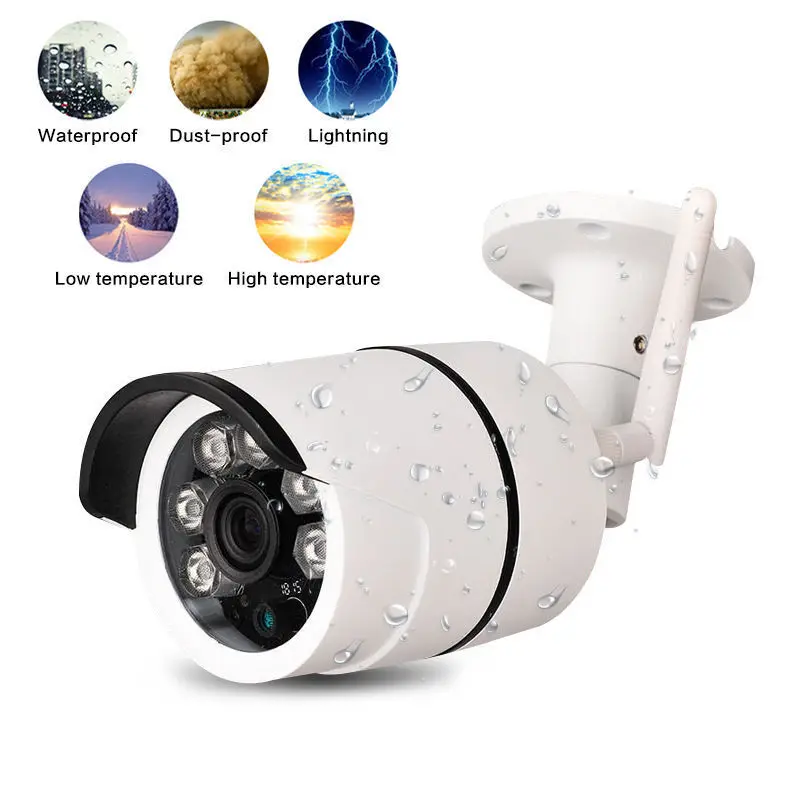 CCTV Outdoor Waterproof Bullet IP Camera Wifi Wireless Surveillance Camera Built-in 16gb Memory Card CCTV Camera Night Vision