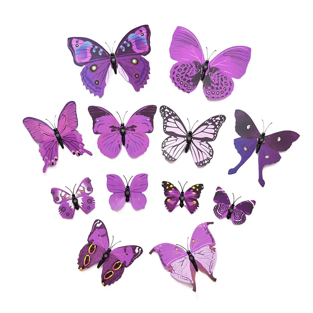 New Art Design Decal Wall Stickers 3D Butterfly Wall Stickers Home