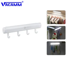 Vacamm беспроводной светильник с датчиком движения Led лента под шкаф датчик освещения лампа для шкафа для кухни светло-белый теплый белый