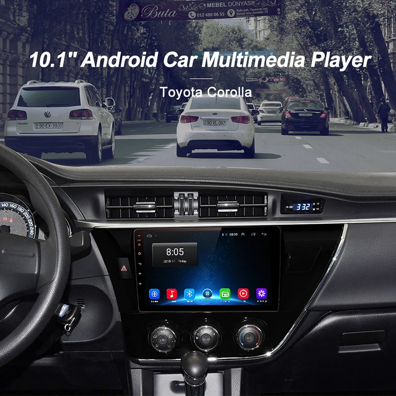 Junsun V1 pro 4G+ 64G CarPlay Android 9,0 DSP для Toyota Corolla автомобильный Радио Мультимедиа Видео плеер gps RDS 2 din dvd