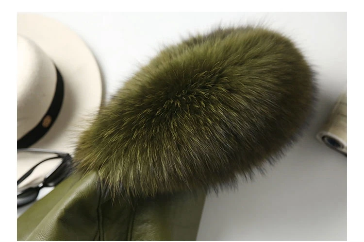 genuine sheepskin leather jacket with raccoon fur collar (13)