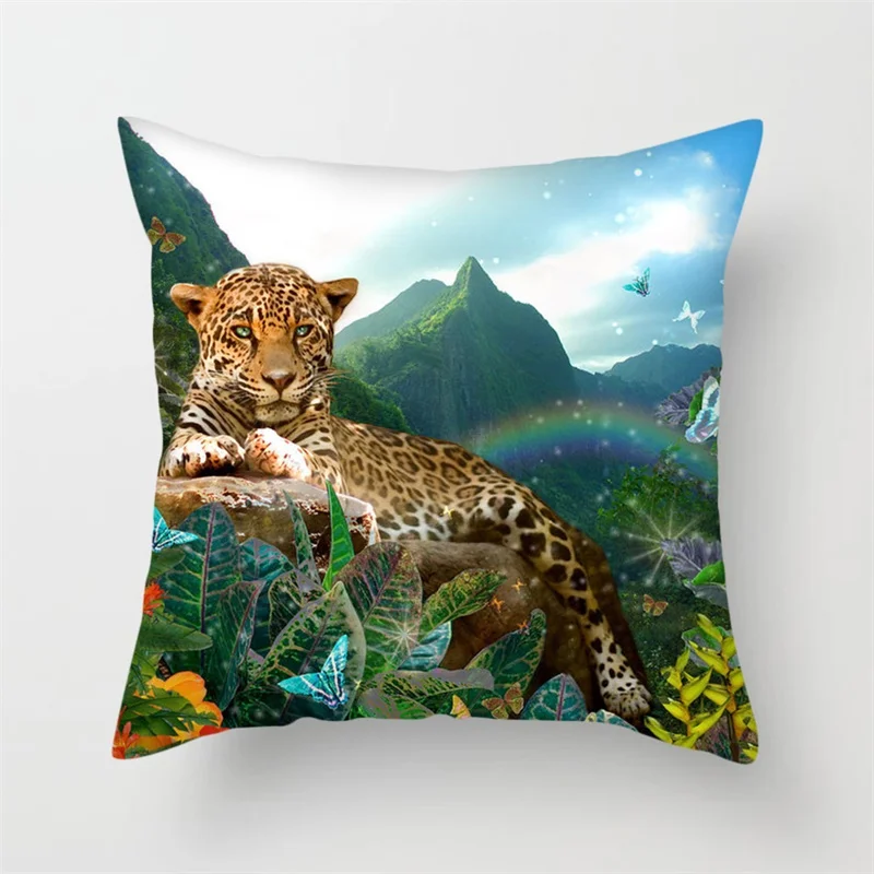 

Fuwatacchi Summer Tree Flower Printed Pillow Cover Multiple Color Throw Pillow Cushion Cover Home Decorative for Sofa Car