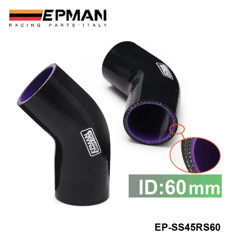 cheap Black Universal 2.36 #039; #039; 4 Ply 45 Degree Elbow Silicone Hose Coupler 60MM Intake For BMW f10 EP SS45RS60