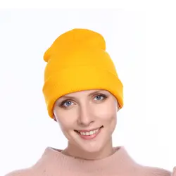 2018 осень Для женщин шляпа шапки Для мужчин одноцветное вязаная шапка зимняя Шапки для Для женщин Для мужчин дамы унисекс Bone Хлопок Весна