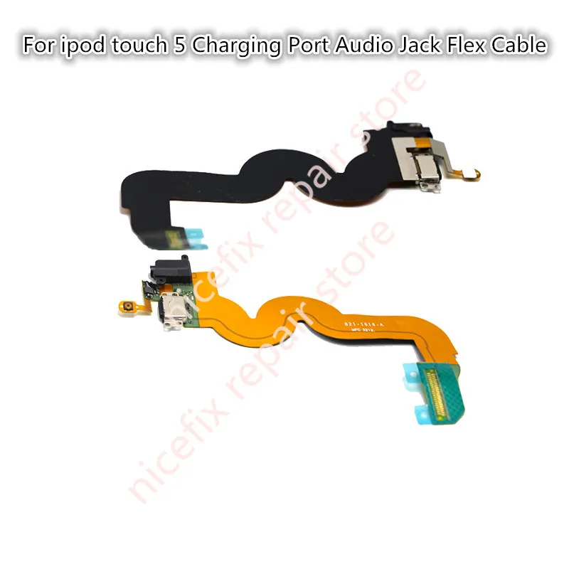 

New USB Charger Charging Dock Port Audio Jack Headphone Home Button Flex Cable For iPod Touch 5 5th Gen Black