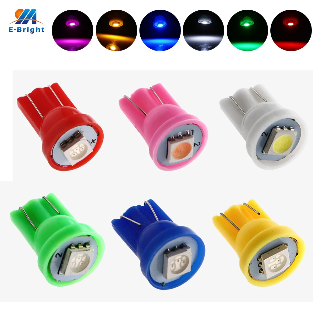 YM E-ярко-10 шт. 168 194 T10 w5w 5050 1 SMD светодиодный работающего на постоянном токе 12 В в