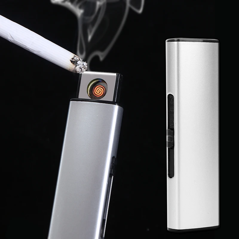 Полоска USB Зажигалка перезаряжаемая Электронная Зажигалка металлическая Зажигалка Ветрозащитная двухсторонняя сигарная плазма