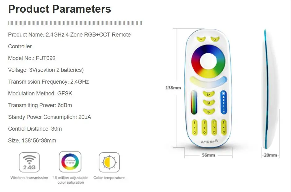 Mi Light FUTD04 9 Вт DMX512 RGB+ CCT светодиодный лампочка FUTD02 DMX512 RGB+ CCT контроллер полосы FUTD01 DMX 512 светодиодный Транс Ми тер DC12V-24V