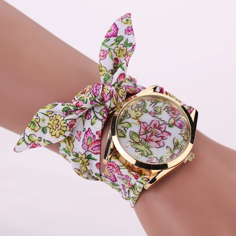 Buy Fashion Ladies Watch Fabric Women's Watches Round