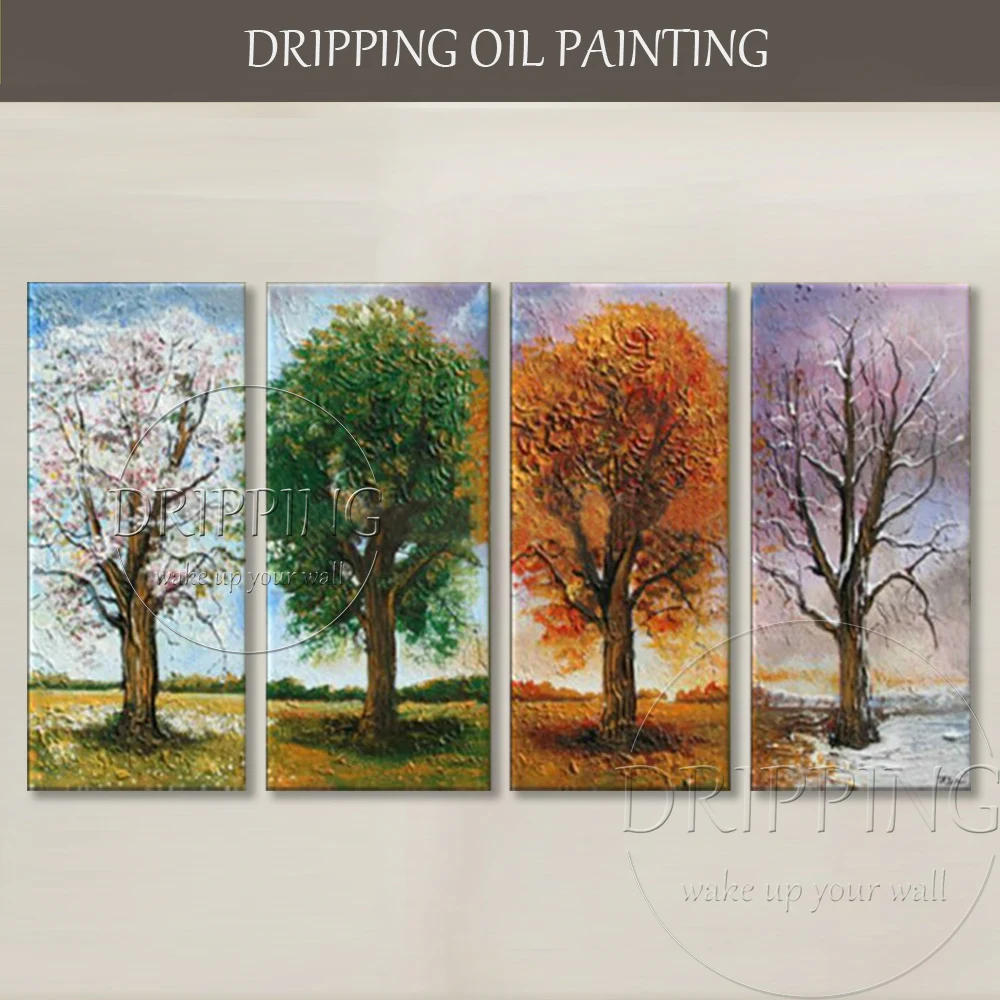 Высокое качество импрессионистские пейзажи живопись Деревья Картина маслом