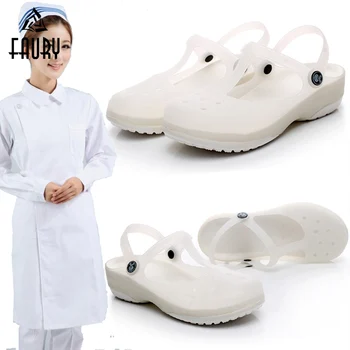 

Casual Nurse Work Shoes EVA Soft Summer Women Footwear Hole Breathable Sandals Garden Shoes Beach Slippers Hospital Medical Shoe