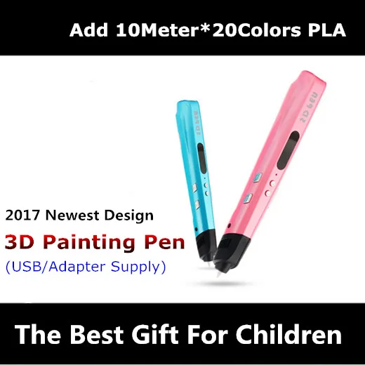 Cheap New Design 3D Printing Pen Use 1.75mm ABS/PLA Filament Usb 3D Pen Four Gears Adjustable Add 200 Meter PLA Material Free Shipping Cheap New Design 3D Printing Pen Use 1.75mm ABS/PLA Filament Usb 3D Pen Four Gears Adjustable Add 200 Meter PLA Material Free Shipping