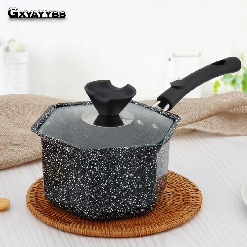 

GXYAYYBB Soup Pot Home Kitchen Useful Portable Soup Pot Cooking Tool Non-stick Noodles Milk Pot Mini Durable Sauce Stockpot