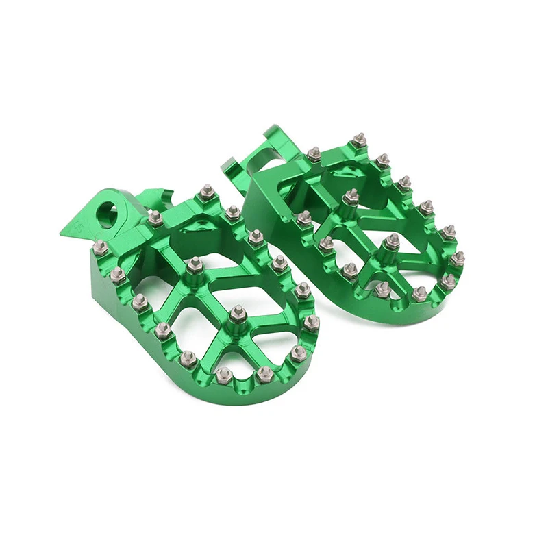 

2x Pedals Billet MX Wide Foot Rest Pegs Footrests For Kawasaki KX250F KX450F Hot