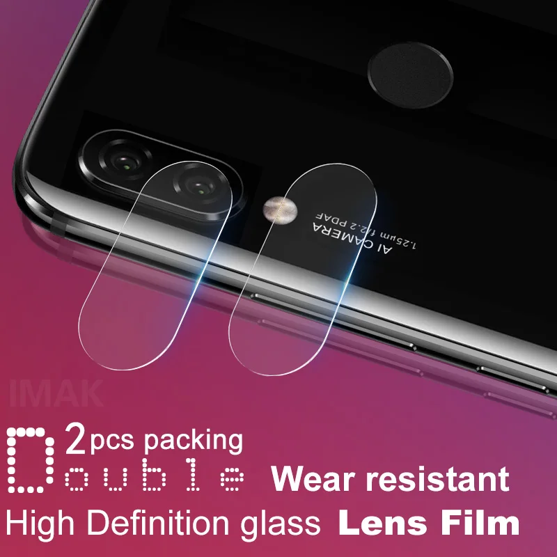 

2PCS For Xiaomi Redmi Note 7 Pro Camera Lens Film IMAK High Definition Clear Abrasion Resistant Glass Camera Lens Coverage Film
