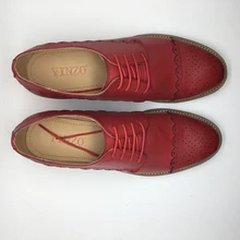 Женская обувь из натуральной кожи с оборками; модная универсальная Повседневная обувь; женские туфли-оксфорды в стиле ретро