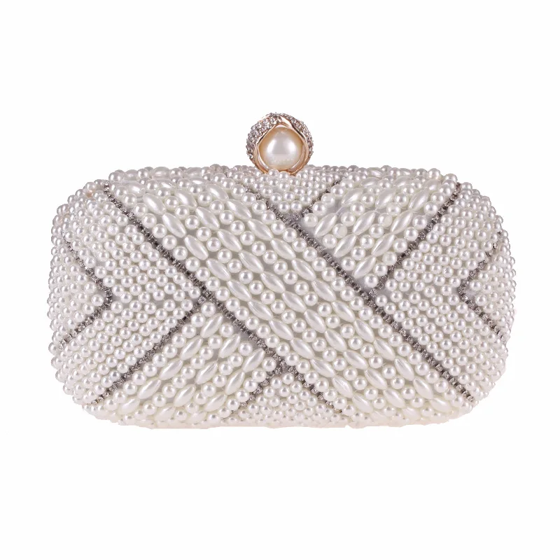 2018 New Fashion Pearl Beading Evening Party Clutch For Women Wedding Bridal Flap Female Crystal Metal Hasp Handbag Shoulder Bag 2018 New Fashion Pearl Beading Evening Party Clutch For Women Wedding Bridal Flap Female Crystal Metal Hasp Handbag Shoulder Bag