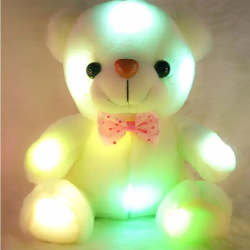 Kids Toys Brinquedo Gift Luminous Pillow Christmas Toys Cushion Led Light Pillow Plush Teddy Colorful Tedy Bear  Luminosos