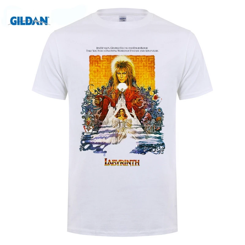 Gildan Labyrinth Retro Movie Poster T Shirt David Bowie Jareth Vintage (s 3xl) Ziggy Cotton T