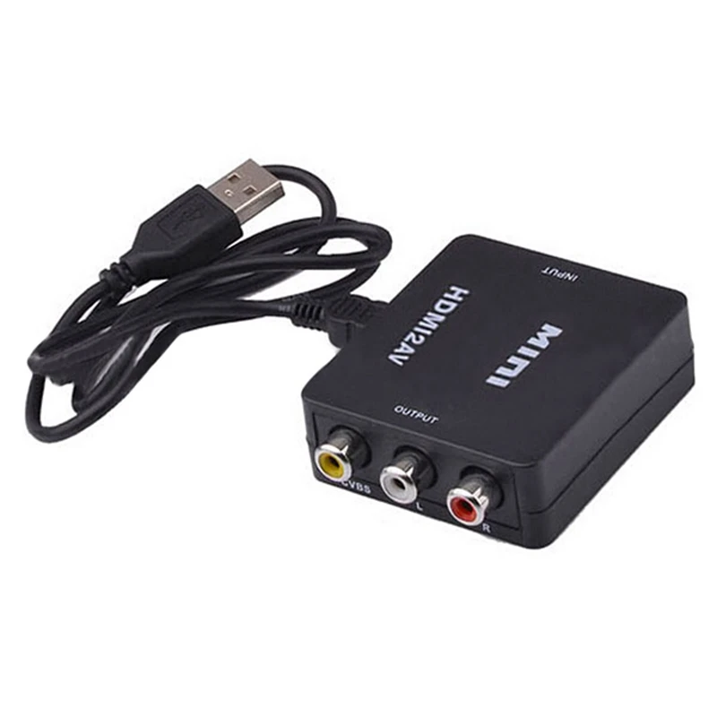  Universale HDMI a 3 RCA AV Composito AV CVBS Mini HD 1080 P Video Audio Adapter Converter 1080 P Pe