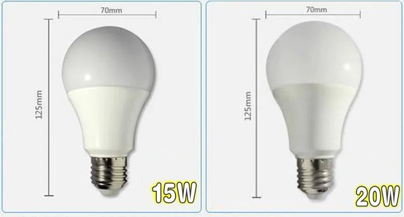 Светодио дный лампы E27 E14 E26 B22 220 В лампа Smart IC реальная Мощность 3 Вт 15 Вт 20 Вт RGB высокой Яркость лампада светодио дный Bombillas светодио дный