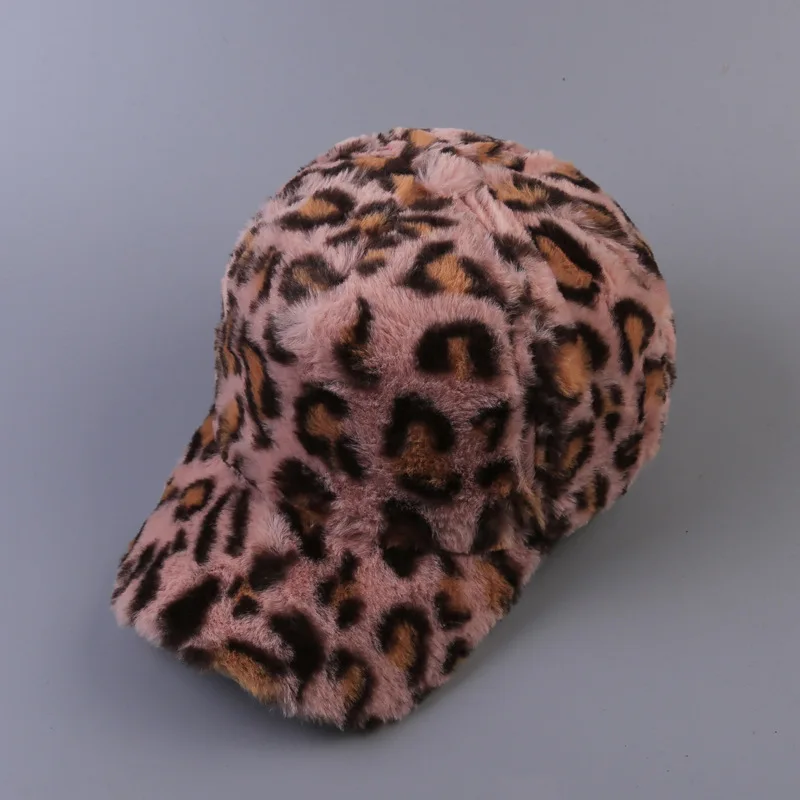 2018 Gorra Neymar Factory Direct Sale Leopard Plush Ms. Qiu Dong Han Edition Joker Thickening Warm Cap Wholesale Baseball Hat 