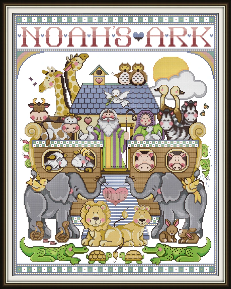 

Chinese Cross Stitch 11CT 14CT Printed Cross Stitch Animal Pattern Embroidery Handmade Embroidery Set Manual Needlework