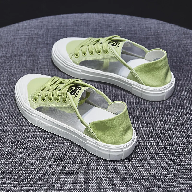 

2019 New Women's Summer candy light green Flats casual Shoes Women Breathable Women Sneakers Footwear High Quality Shoes