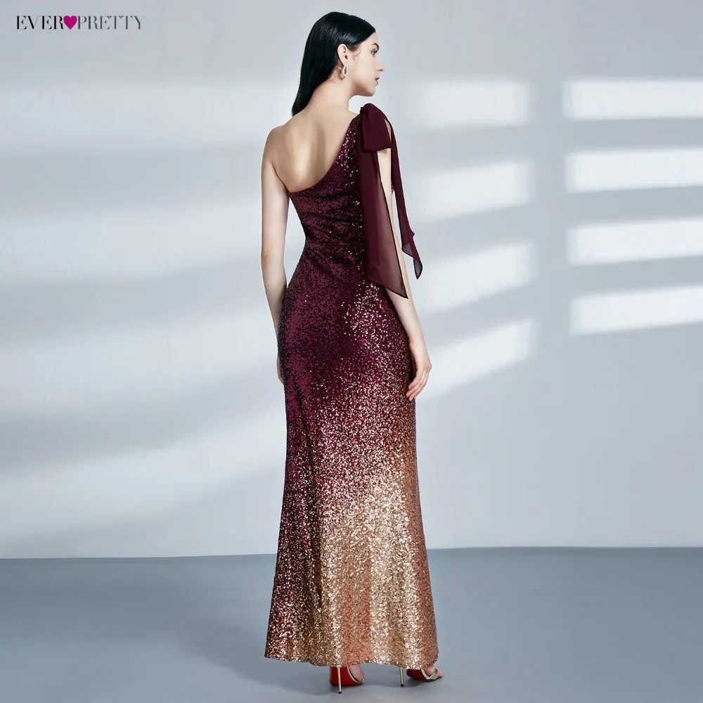 Ever Pretty Womens Fashion One Shoulder Long Sequin Mermaid Style Evening Dresses 07336