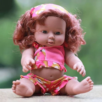 

African black 30cm dolls reborn baby boneca newborn silicone reborn baby dolls lifelike safety eyes children Gifts Toys