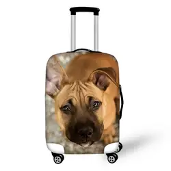 Американский стаффордширский терьер Собака Любовник Печатный чемодан Крышка защитный Анти-пыль 3D путешествия багаж эластичный чехол