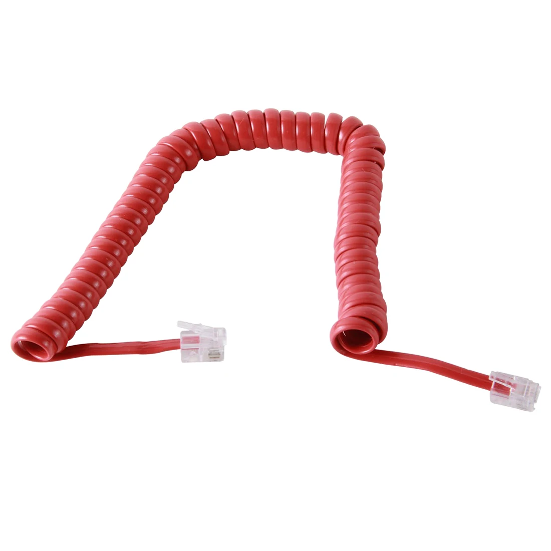 

GJ11 handset cord Belt Crystal Wrapped Finish for telephone receiver Red