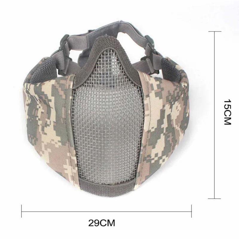 Airsoft Tattico Fan Esercito Camuffamento Gioco Maschera di Pollo Nuovo tattico mezzo viso металлическая сетка acciaio mesh maschera