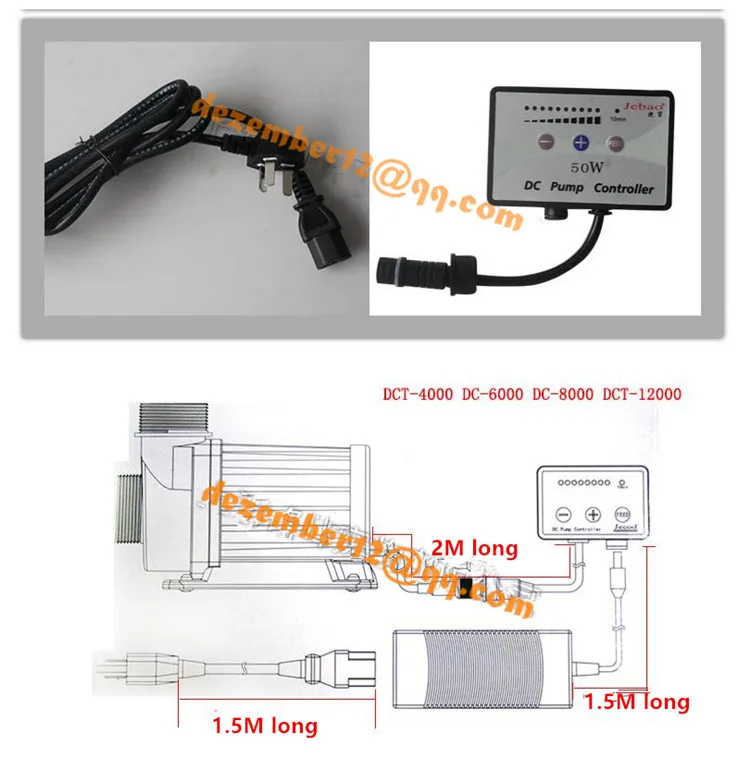 Jebao DC24V 105 Вт 15000L/ч переменный поток DC аквариум Погружные Pump10 скорости пресноводные морские насос постоянного тока w/контроллер