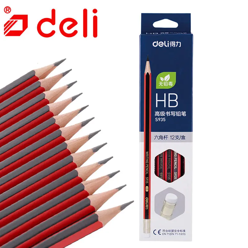 Deli 12pcs Writing Pencil HB/2B Standard Pencils Set Professionals