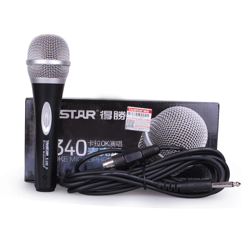 Takstar E-340 профессиональный проводной Портативный динамический микрофон для караоке и встречи и выступления на сцене