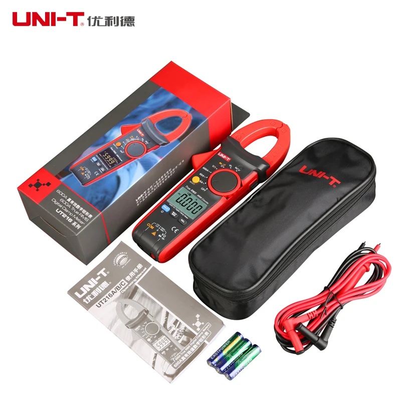 

Uni-t UT216C 600A RMS medidores digitais Auto faixa w / temperatura capacitancia frequencia NCV teste