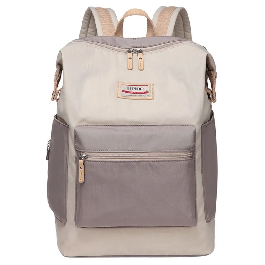 New Arrival! Korean Patchwork Mommy Diaper Changing Milk Bottle Bag Multifunctional Large Capacity Mother Shoulder Backpack 04