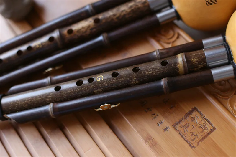 Черный бамбук Hulusi флейта Тыква Flauta Hulusi G F ключ флейта-калебас C bB народный инструмент профессиональный Calabash Flauta Hulusi