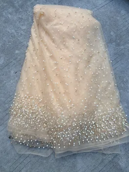 

good quality CGL-91768 french lace 5yards/lot african lace fabric with beads