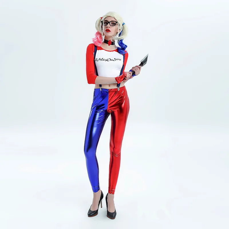 Suicide Squad Cosplay Ugly Outfit Full Set Of Props Justice League Haley Quinn Cosplay Costume