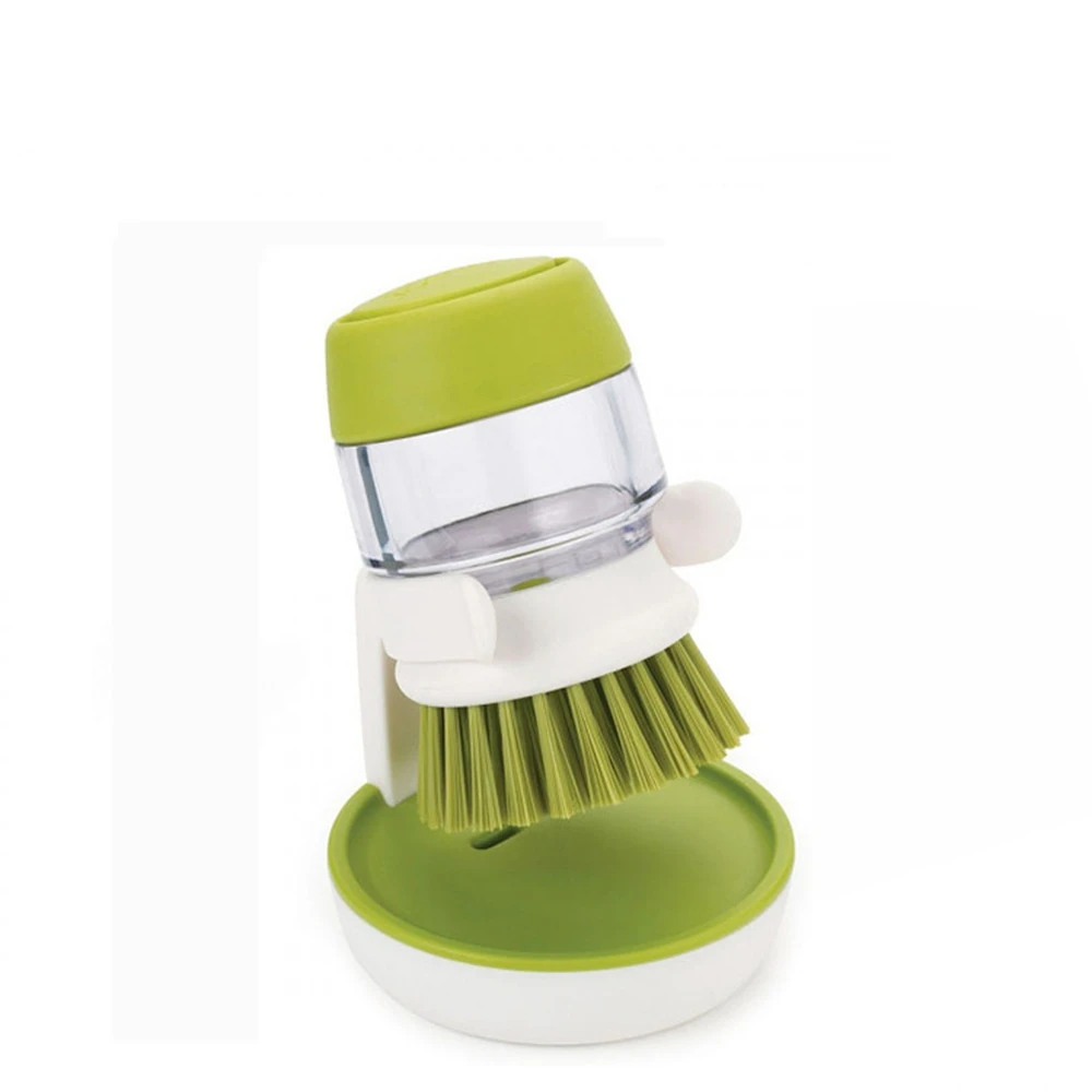 1 шт. зеленая щетка для мытья посуды инновационный очиститель для мытья посуды используется для хранения моющего средства мыльный бак для моющих средств мытья